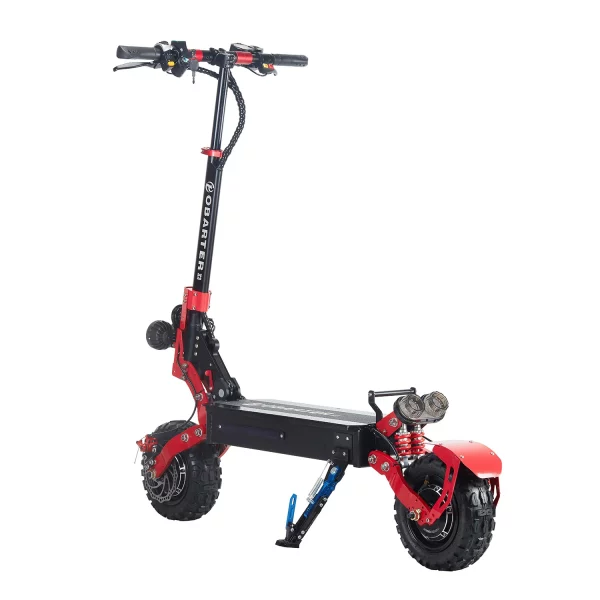 Side rear view of obarter x3 2400w electric scooter for adults