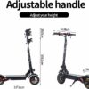 Adjustable handle demonstration for obarter x1-pro electric scooter 48V 1000W