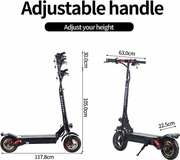Adjustable handle demonstration for obarter x1-pro electric scooter 48V 1000W