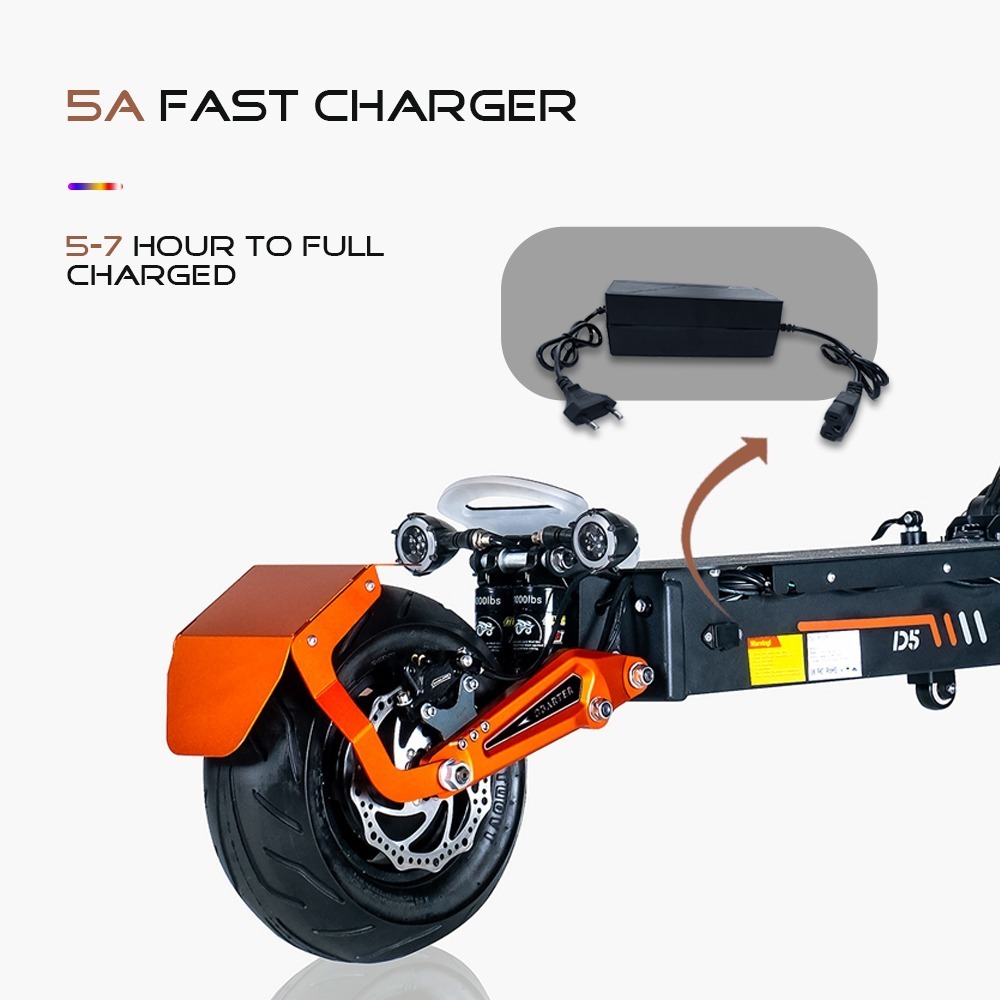 OBARTER D5-1 Charging time and type of obarter d5 5000W electic scooter for adults 5A fast charger 5-7 hour to full charge