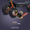 Illustration of tire changing ease of obarter d5 5000W electric scooter