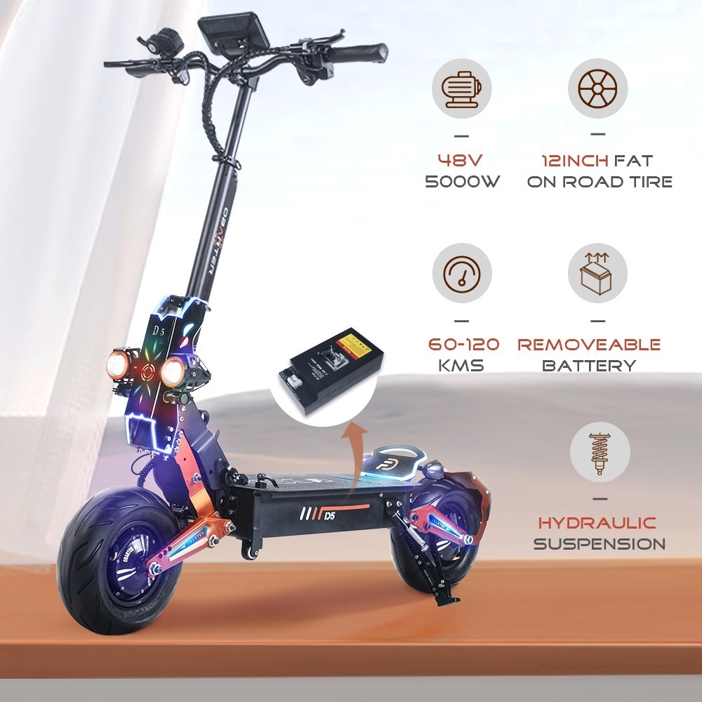 OBARTER D5 HighPowered Electric Scooter 5000W, Up to 43MPH Speed, LongRange Battery
