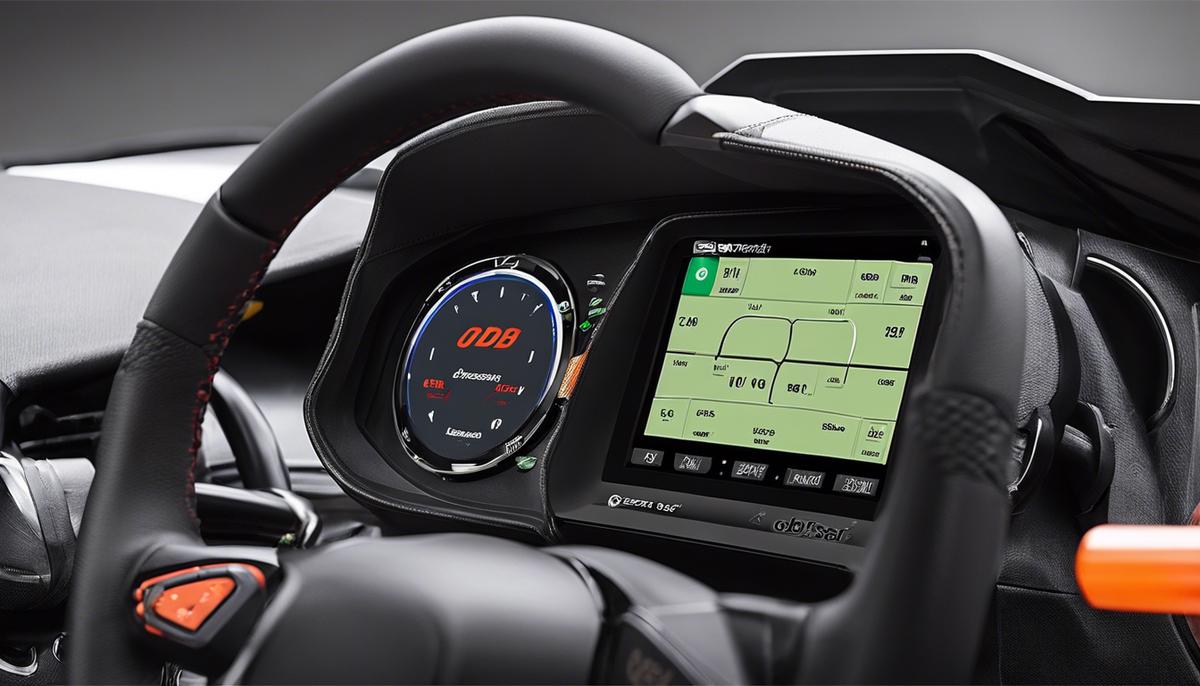 An image of the OBDSTAR MS50 interface with clear icons and a touchscreen, showing easy navigation for motorcycle diagnostics, key programming, and IMMO.